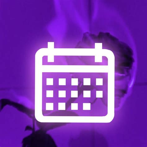 Neon Purple Calendar Icon